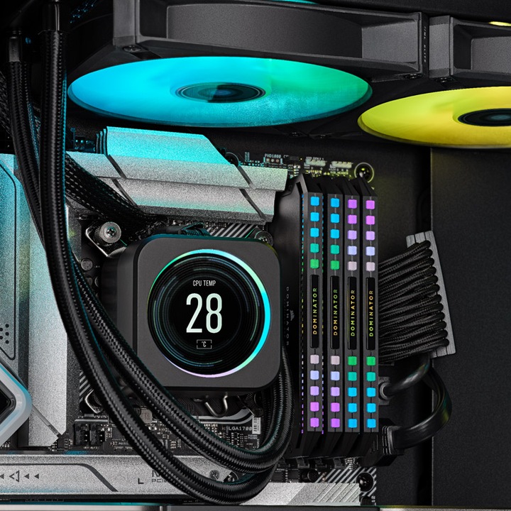 Image du produit Corsair DDR5 64GB PC 6400 CL32 KIT (2x32GB) DOMINATOR P RGB retail (2 x 32GB, 6400 MHz, RAM DDR5, DIMM)