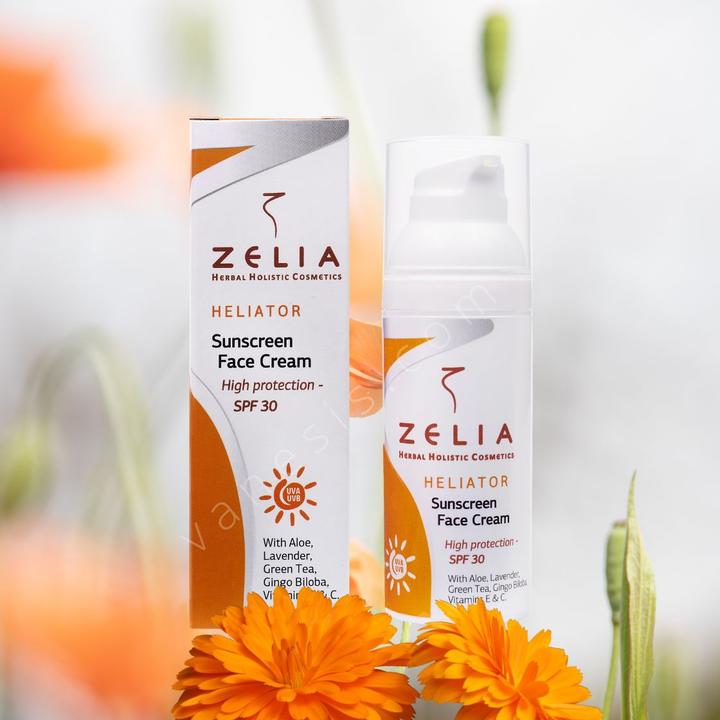 Actual product image Zelia HELIATOR Sunscreen Face Cream SPF 30 (Sun cream face, SPF 30, 50 ml)