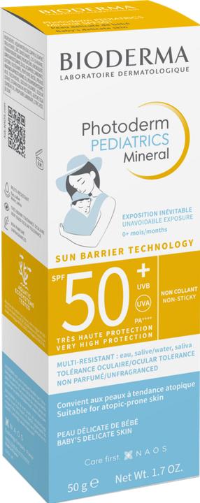 Image du produit Bioderma Photoderm Pediatrics Minéral (Crème solaire, SPF 50, 50 ml, 50 g)