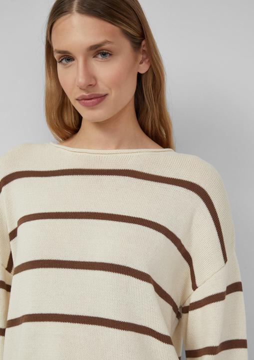Produktbild s.Oliver Strickpullover Gestreifter Pullover im Relaxed Fit (48)