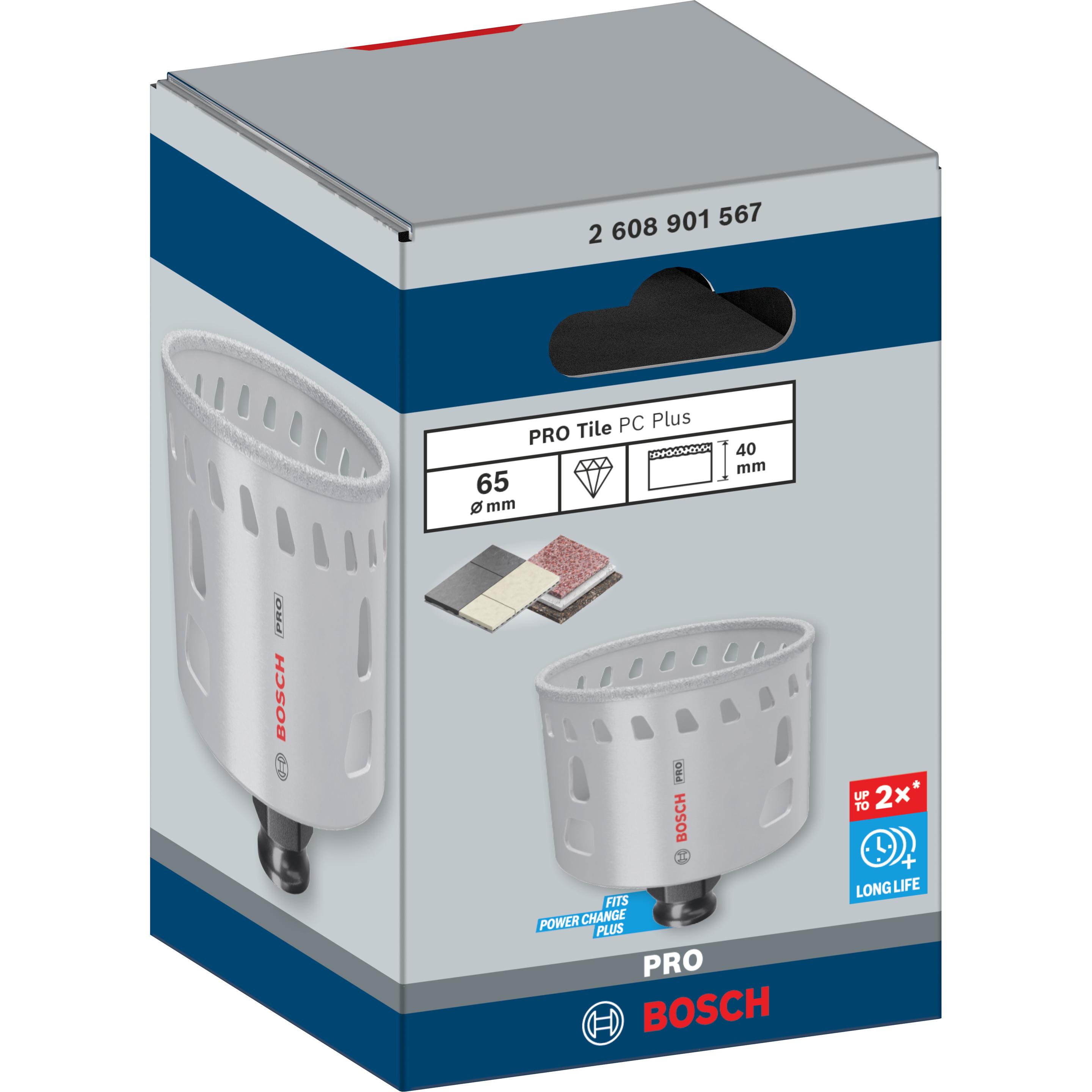 Thumbnail - Bosch Professional Zubehör, Lochsäge, PRO Tile PC Plus Lochsäge, 65 mm, HS (65 Millimeter)