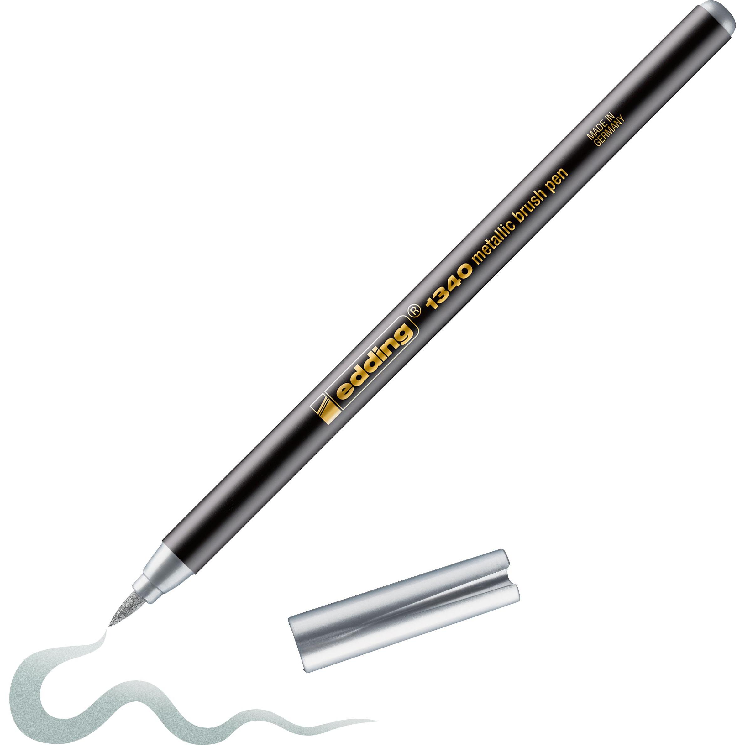 Thumbnail - 10x Edding, Malstifte, 1340 - Brushpen (Silber, 1 x)