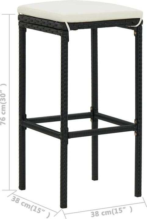 Produktbild vidaXL Bar-Set (38 x 38 x 110 cm)