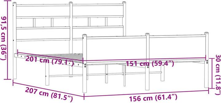 Image du produit vidaXL Bettgestell (150 x 200 cm)