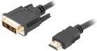 Produktbild Lanberg CA-HDDV-10CC-0030-BK Videokabel-Adapter 3 m HDMI Typ A (Standard) DVI-D Schwarz (3 m)