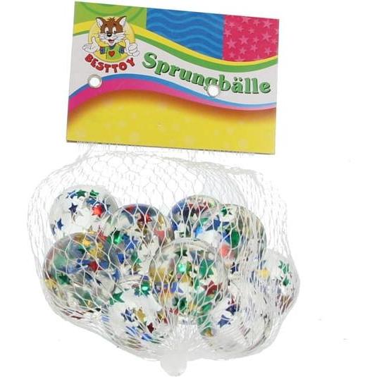 Besttoy Sprungball-Set - Sterne ca. 27 mm - 12 Stück
