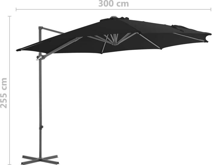 Actual product image vidaXL freischwingender Sonnenschirm (3 m)