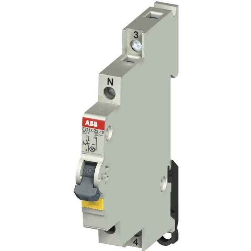 ABB E211X-25-20 E211X-25-20 Ausschalter mit gelber LED (Diverse), Elektronikzubehör + Gehäuse, Gelb