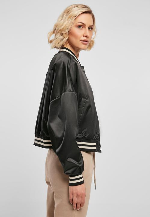 Actual product image Urban Classics Ladies Short Oversized Satin College Jacket (XL)