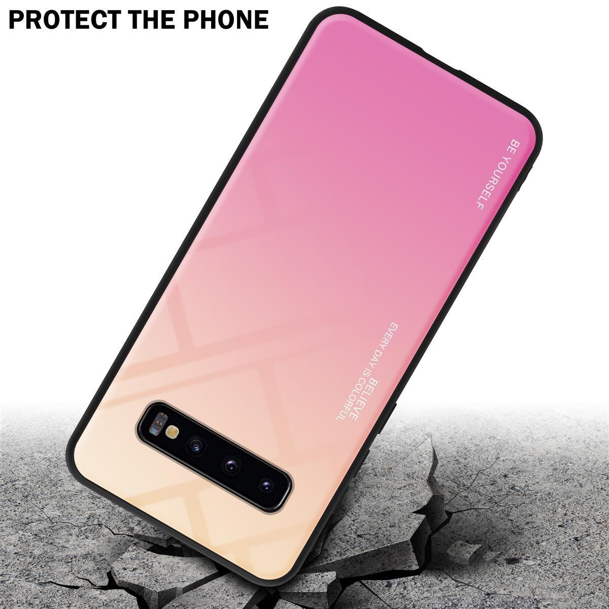 Thumbnail - Cadorabo TPU 2 Farben Glas Cover (Samsung Galaxy S10+), Smartphone Hülle, Schwarz