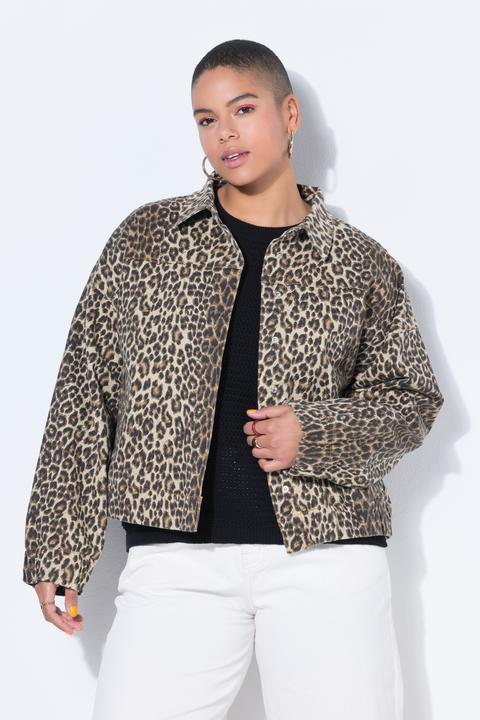 Immagine prodotto Studio Untold Blusotto leopardato dal taglio oversize con collo da camicia e orli elastici (50, 52)