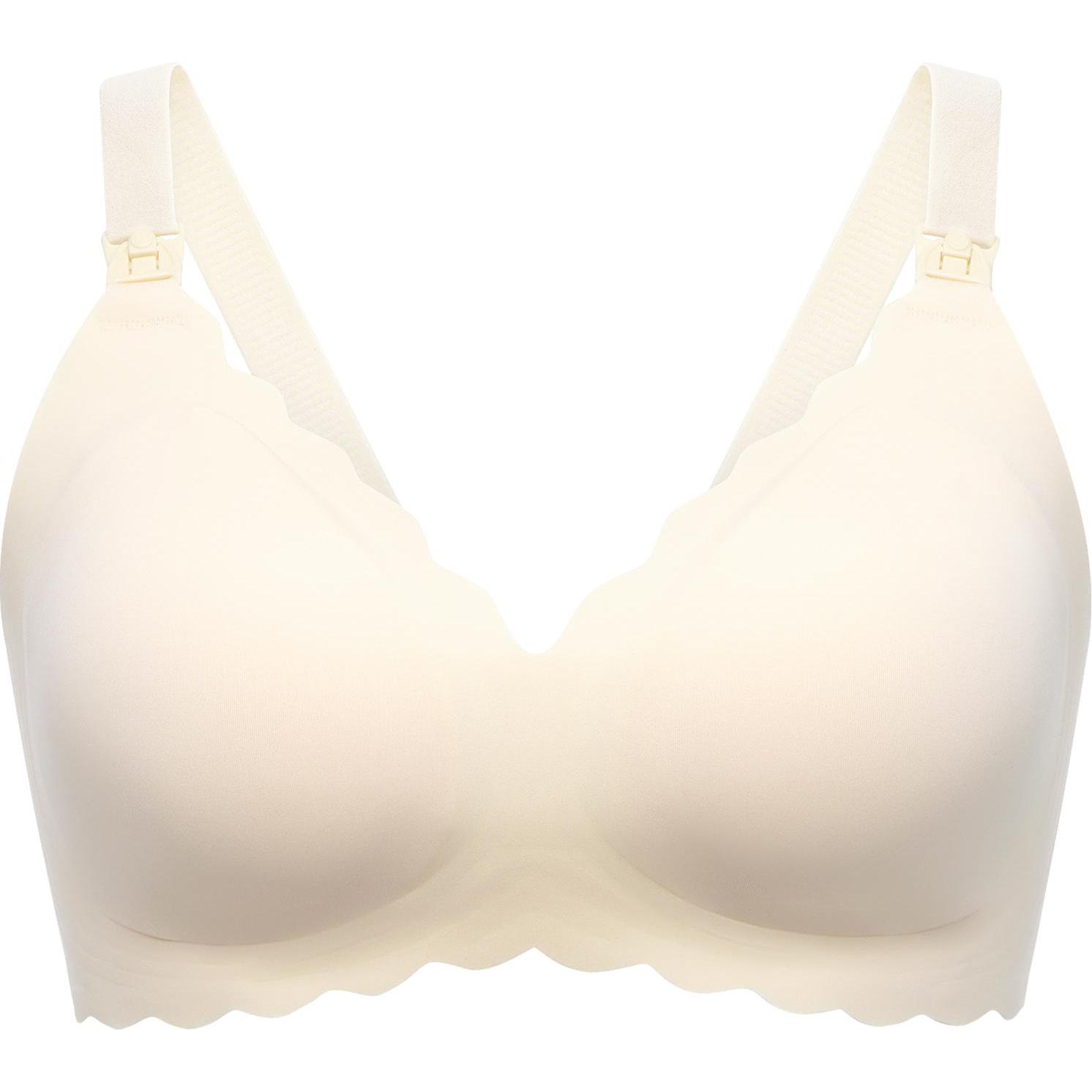 Momcozy, Still-BH, YN46 Seamless Support Floral Nursing Bra Skin L, (L)