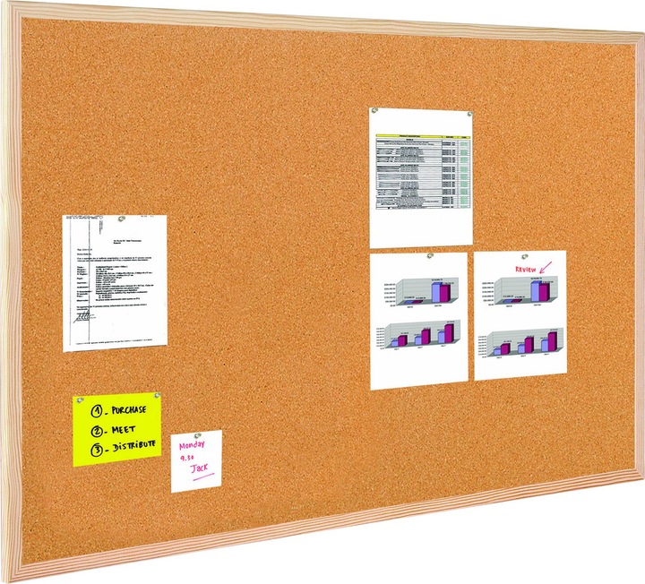 Productafbeelding Bi-Office Kurk tafel (Prikbord, 60 x 45 cm)
