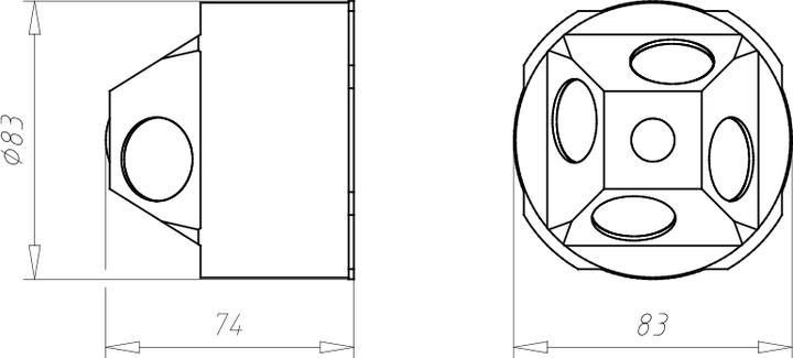 Actual product image Agro Inlet box Quickbox Maxi HWD 90 1x1