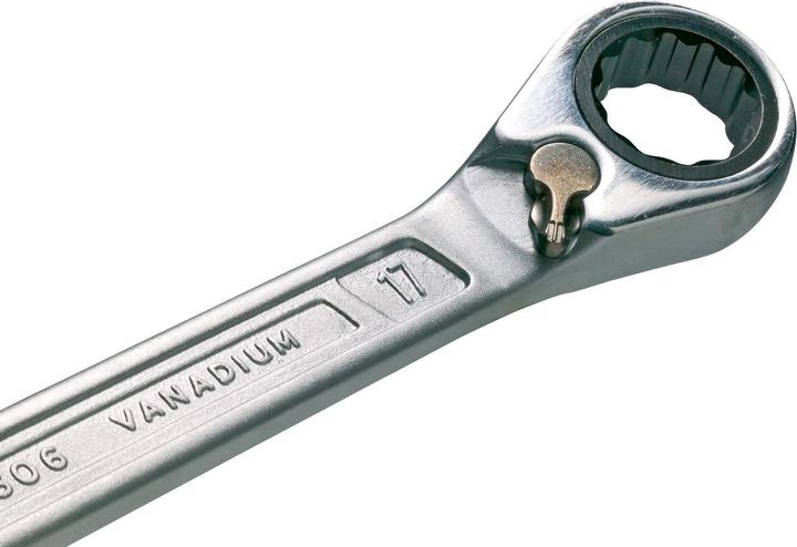 Actual product image HAZET Ratcheting combination wrench set 606/5 ∙ Outside 12-point traction profile ∙ 8 - 19 ∙ Number… (8 mm, 10 mm, 13 mm, 17 mm, 19 mm)