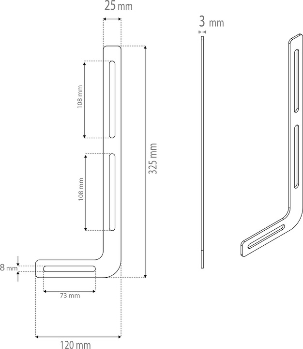 Actual product image VCM Universal soundbar mount SB300 (1 pcs., Wall installation, Not movable)