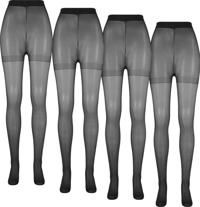 Produktbild Urban Classics 30 Denier Tights 4-Pack black S/M (30DEN, S/M)