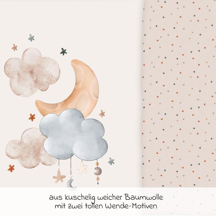 Actual product image Babybest Moon and Stars bed linen "Made in green" (100 x 135 cm, 40 x 60 cm)