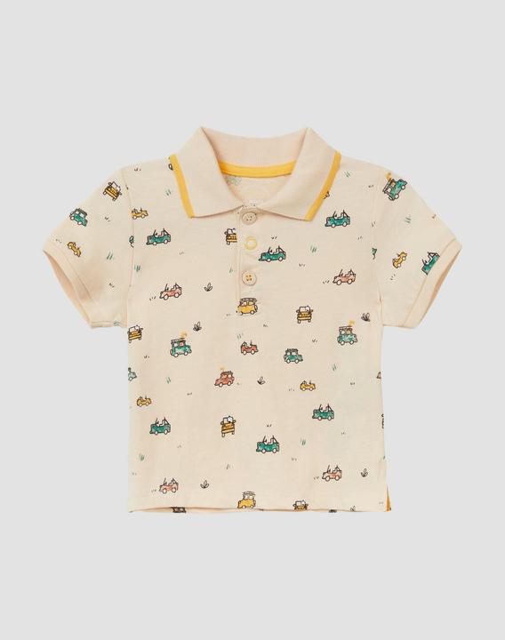 S.Oliver Polo-Shirt Poloshirt aus Baumwolle mit All-over-Print (68)