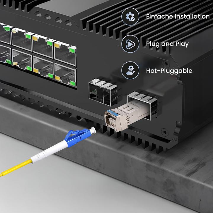 Actual product image Extralink SFP+ 10G | SFP+ WDM module | 10 Gbps 1270/1330nm, singlemode, 2km, pair