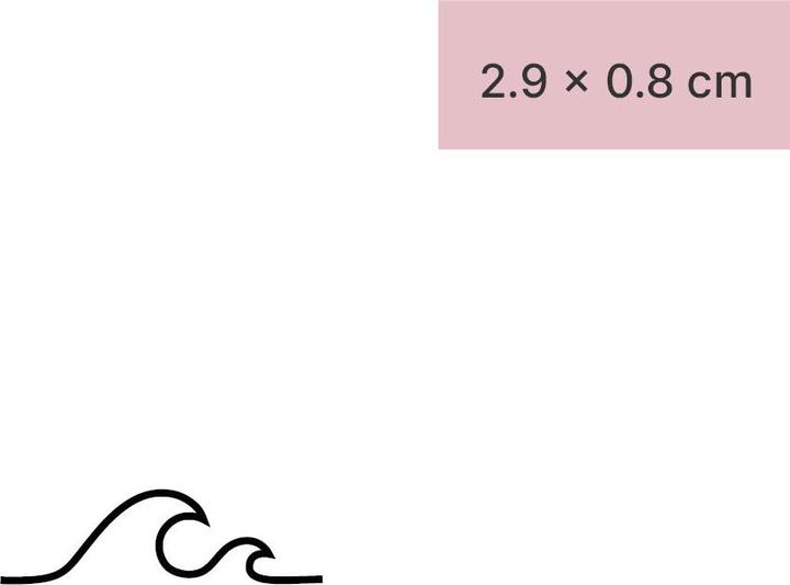 Actual product image minink Temporary tattoo - Small wave