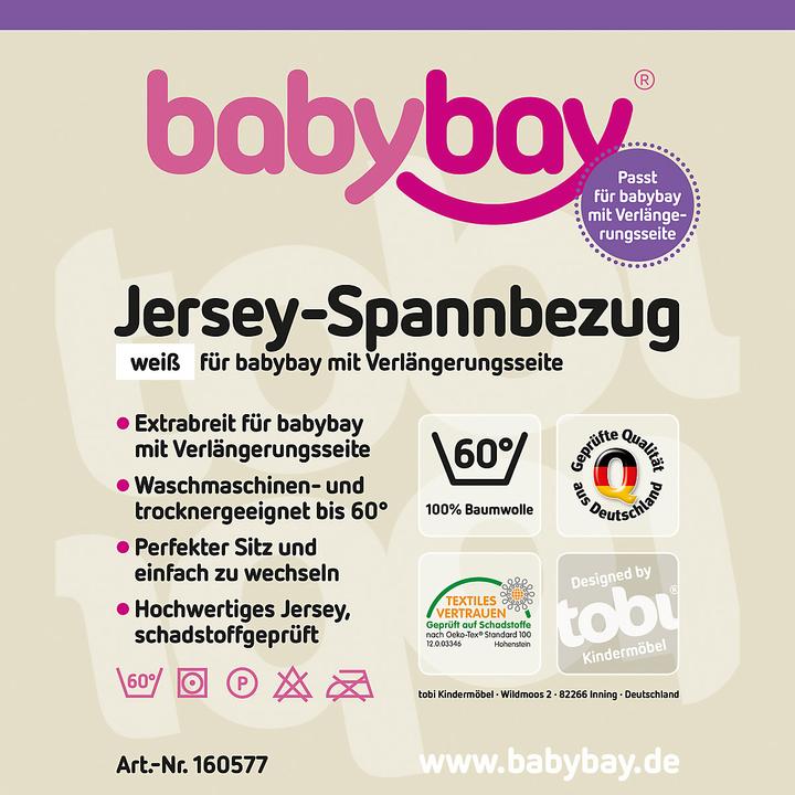Actual product image Babybay Jersey cover (89 x 70 cm)