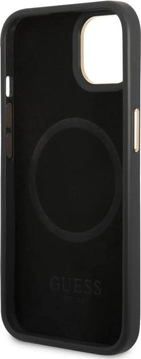 Produktbild Guess GUHMP14MU4GPRK iPhone 14 Plus 6,7" czarny/black hard case 4G Logo Plate MagSafe (Apple iPhone 14 Plus)