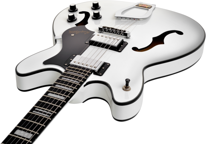 Actual product image Hagstrom Electric Guitar, Viking, White (Electric guitar, Maple)