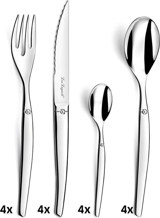 Immagine prodotto Lou laguiole Set di posate JET da 16 pezzi (16 pz., Set di posate)