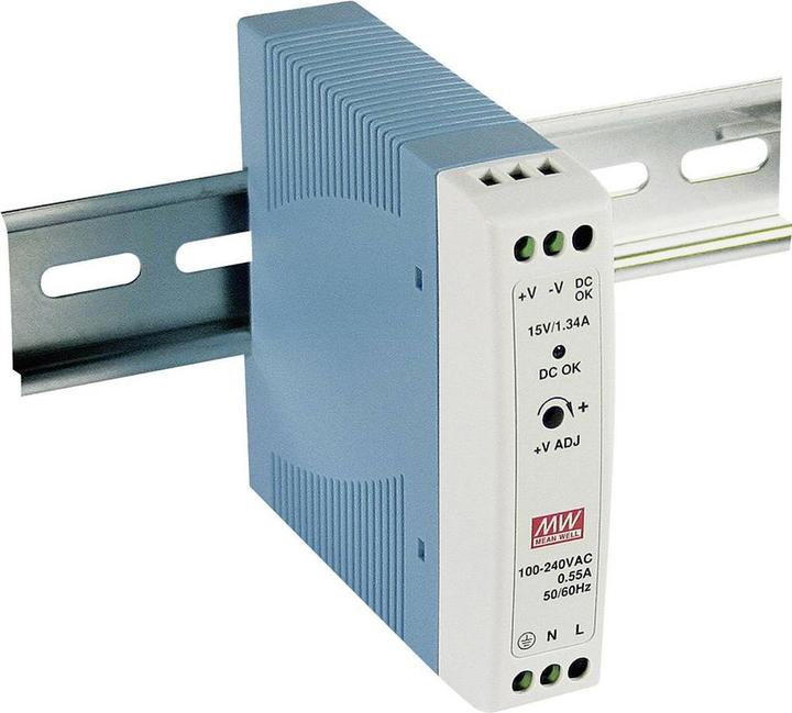 Actual product image MeanWell Mean Well MDR-20 series MDR-20-24 - Netzteil (DIN-Schienenmontage möglich)