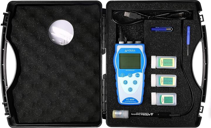 Produktbild Apera Instruments EC8500 Draagbare pH/Geleidbaarheid/TDS/Salinity Meter Kit
