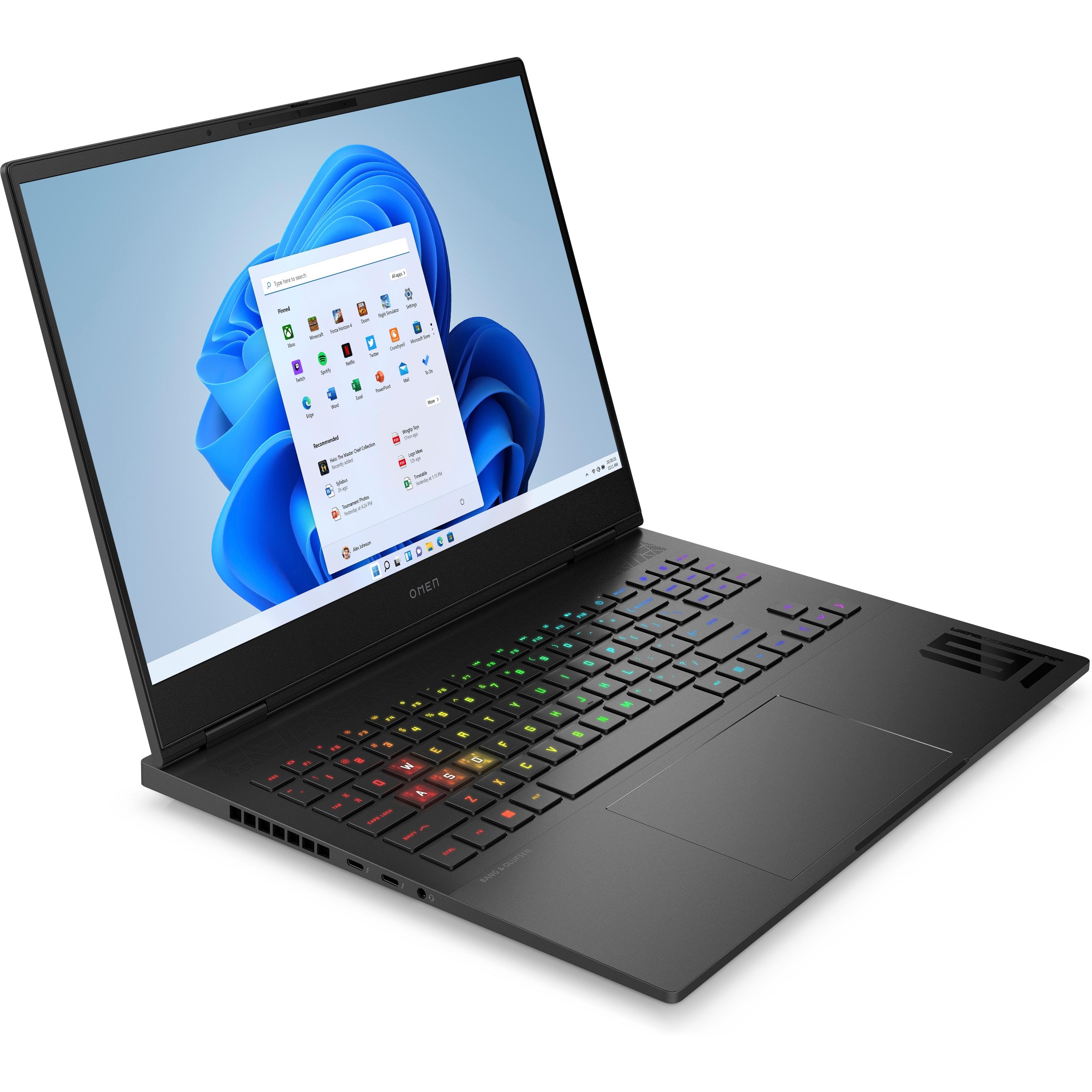 HP Omen Transcend 16-u0077ng (16", Intel Core i7-13700HX, 32 GB, 1000 GB, DE), Notebook, Schwarz