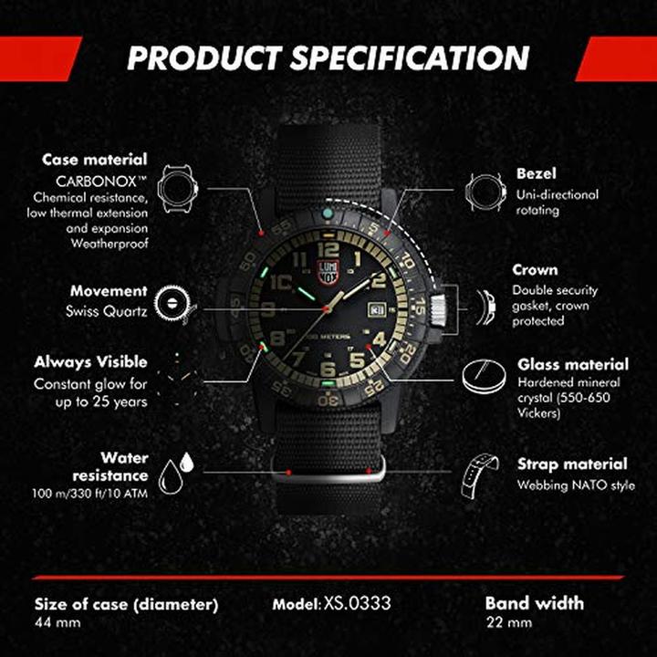 Produktbild Luminox Leatherback Sea Turtle Giant 0320 Series (Analoguhr, Swiss Made, 44 mm)