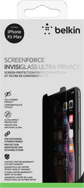 Productafbeelding Belkin InvisiGlas (1 Stuk, Apple iPhone 11 Pro Max, Apple iPhone XS Max)