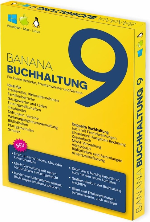 Produktbild Banana Buchhaltung 9.0 (1 User, unbegrenzt)