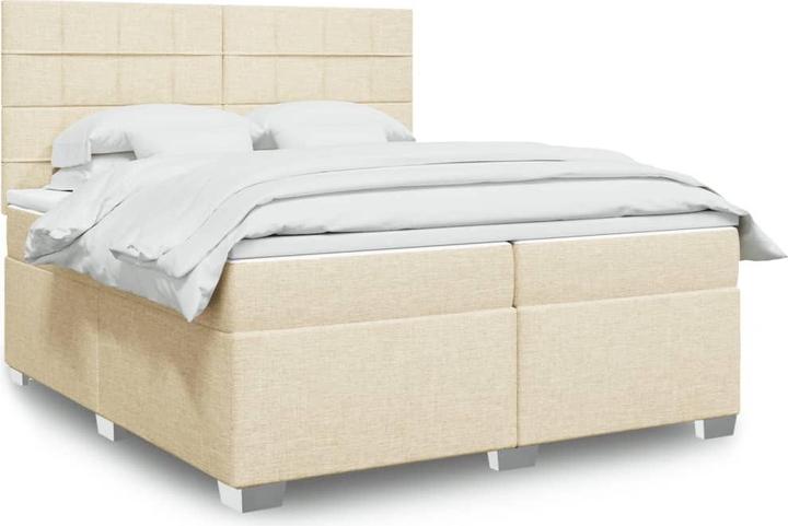 vidaXL Bo x springbett mit Matratze 200 x 200 cm Stoff (200 x 200 cm)