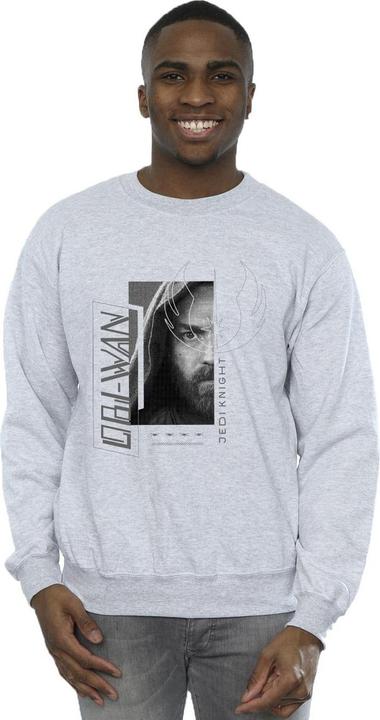 Actual product image Star Wars Mens Obi-Wan Kenobi Jedi SciFi Collage Cotton Sweatshirt (M)