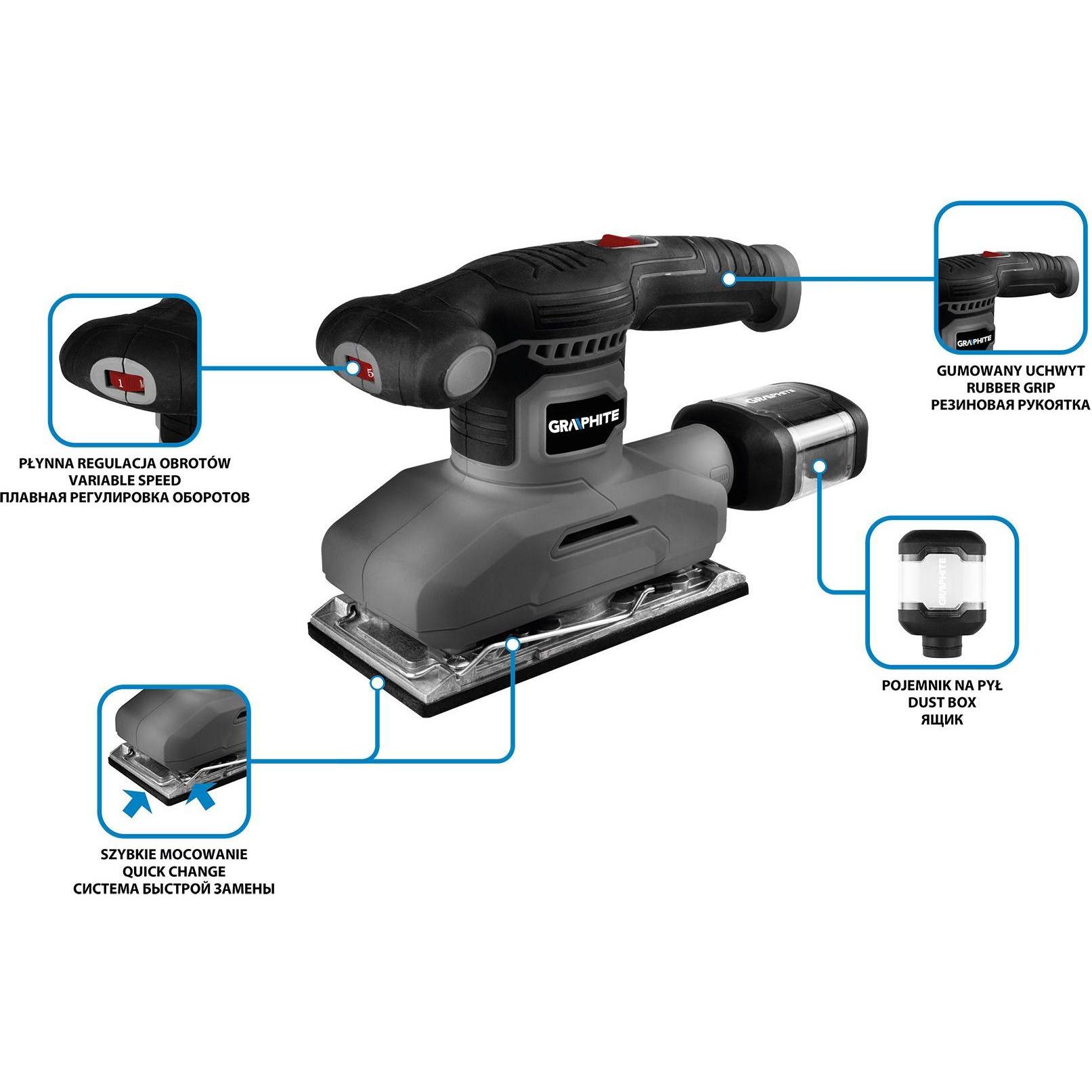 Graphite, Rettificatrice + lucidatrice, šlifavimo staklės Siliavimo šlifavimo staklės (260W šlifavimo staklės, 90 x 187 mm pėdos) (Levigatrici rotorbi