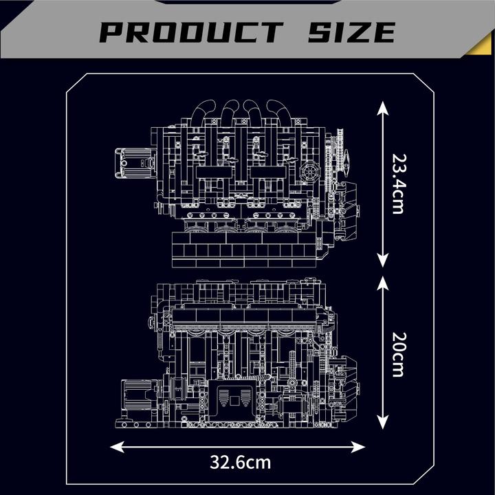 Produktbild Mould King 4-Zylinder Reihenmotor