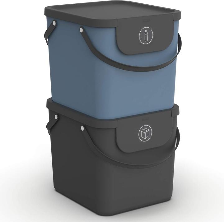 Immagine prodotto Rotho Albula afvalscheiders - set van 2 - 40L - zwart/blauw (1041399999AZ) (80 l)