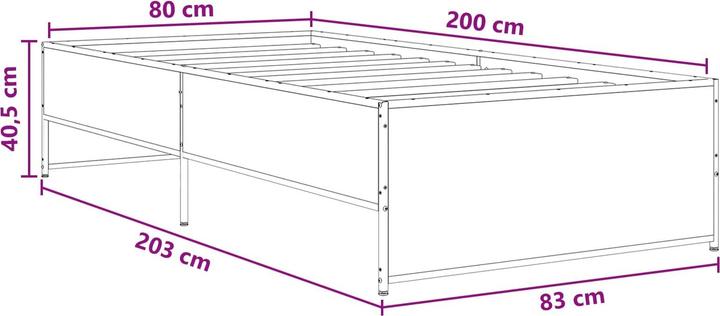 Produktbild vidaXL Standardbett (80 x 200 cm)