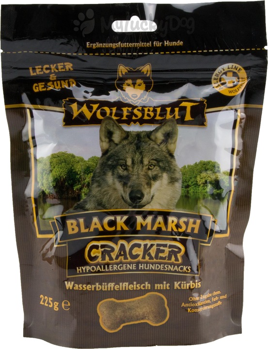 Immagine prodotto Wolfsblut Cracker Snack per cani Black Marsh con bufalo d'acqua 225 g (Adulto, 1 pz., 225 g)