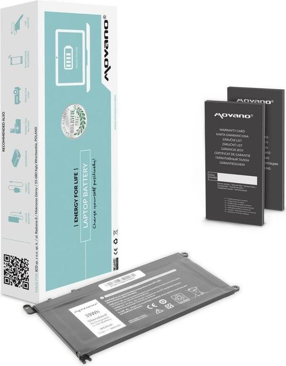 Produktbild Movano Akku für Dell Vostro 14 (5468) Inspiron 15 (5568) (11.4V) Laptop (3400 mAh) (3400 mAh)