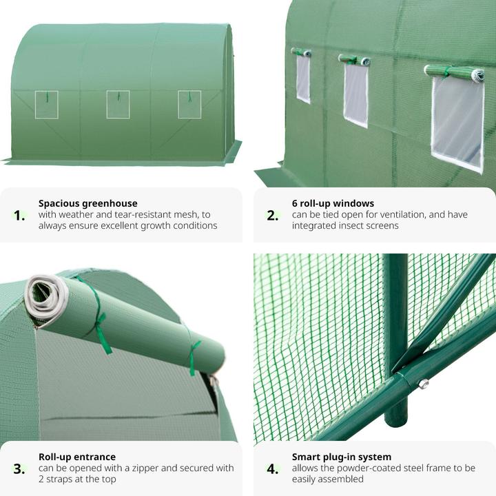 Actual product image tectake Greenhouse foil tunnel