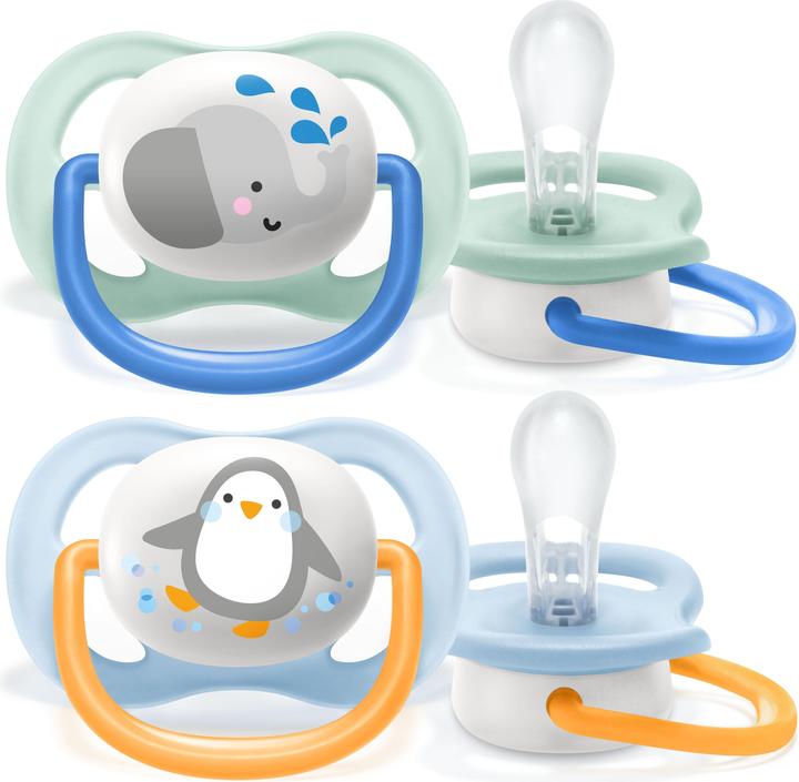Philips Avent Avent ortodontinis šlapalas Ultra Air pingwin 2 vnt. 0 -6 m (2 x, jusqu'à 6 M.)
