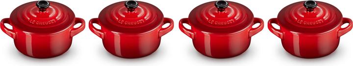 Image du produit Le Creuset Set de 4 mini-cocotte «rouge cerise»