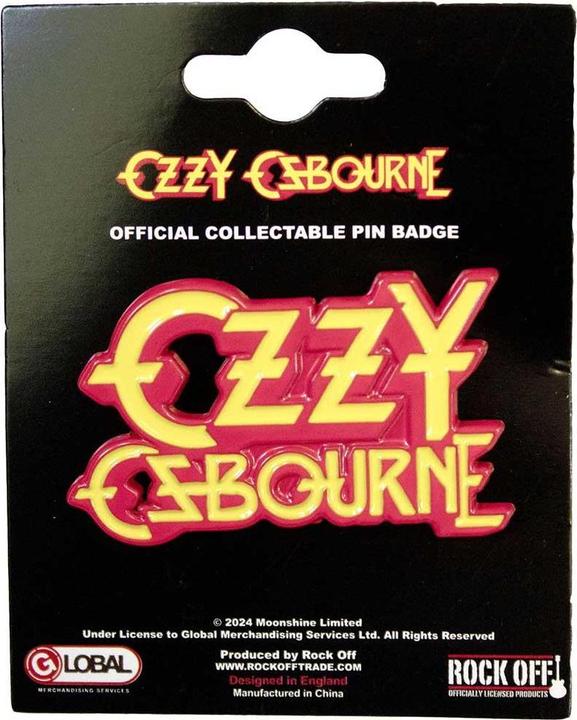 Actual product image Ozzy Osbourne Stacked Logo Badge