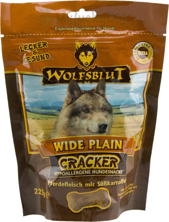 Wolfsblut Cracker Wide Plain Pferd & Süsskartoffel 225 g (Adulto, 1 pz., 225 g)