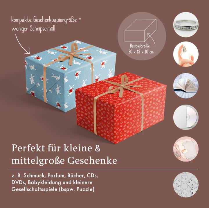 Actual product image Dabelino Christmas wrapping paper set: Snow (Wrapping paper, 4 x)