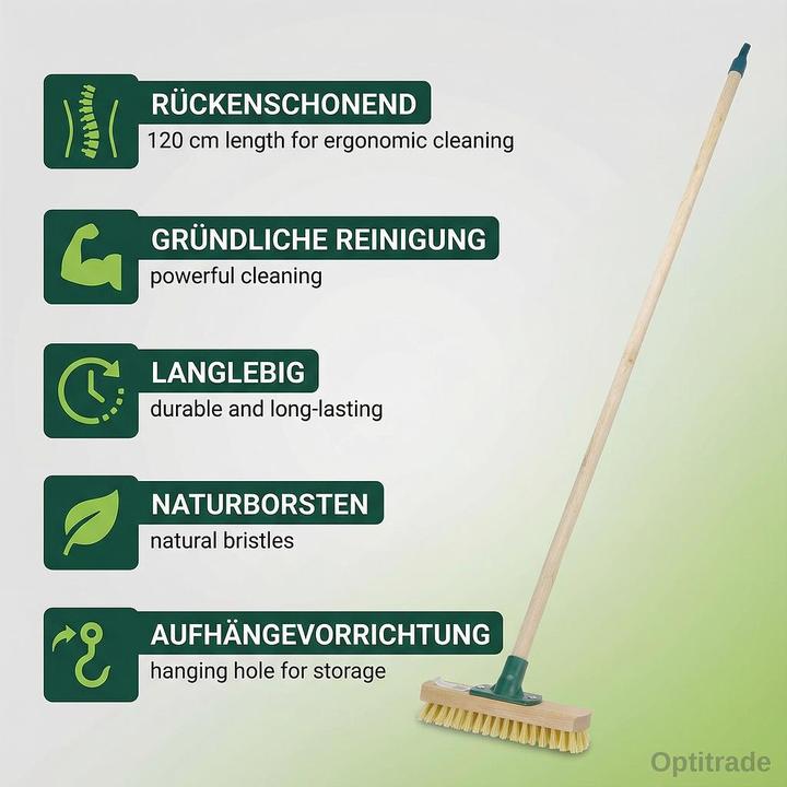 Productafbeelding Ultra Clean Schrobborstel met houten steel (1 Pcs.)